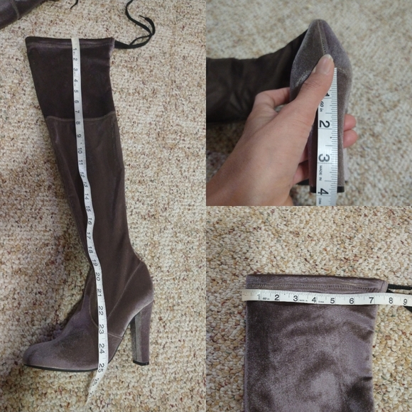 HOSK PICK Size 6 velvet Steve Madden high heel over the knee boots - Picture 15 of 16